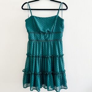 Francescas Mi Ami Polka dot Sleeveless Mini Ruffle Dress